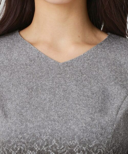 COUP DE CHANCE / クードシャンス ミニ丈・ひざ丈ワンピース | 【手洗い可／日本製】レース柄プリントワンピース | 詳細16