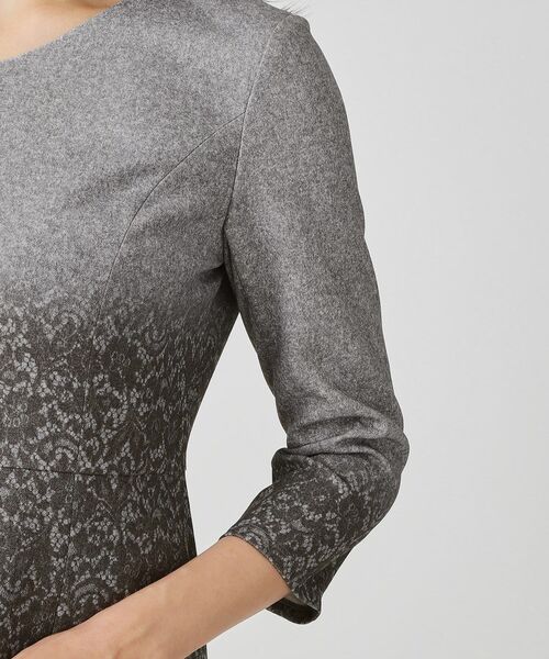 COUP DE CHANCE / クードシャンス ミニ丈・ひざ丈ワンピース | 【手洗い可／日本製】レース柄プリントワンピース | 詳細18