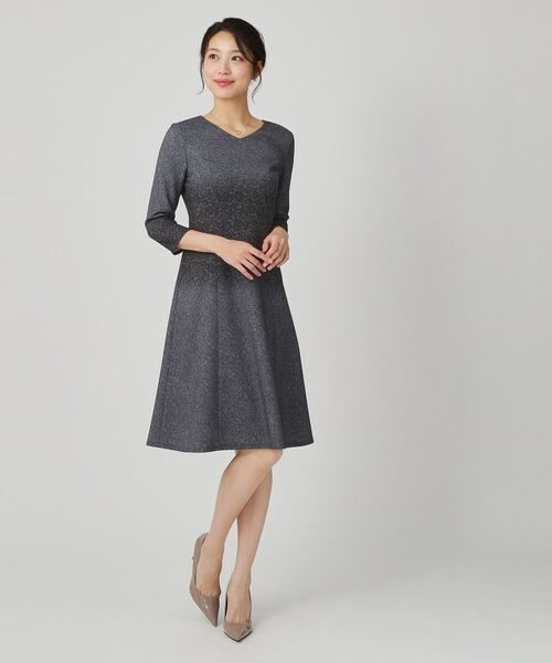 COUP DE CHANCE / クードシャンス ミニ丈・ひざ丈ワンピース | 【手洗い可／日本製】レース柄プリントワンピース | 詳細2