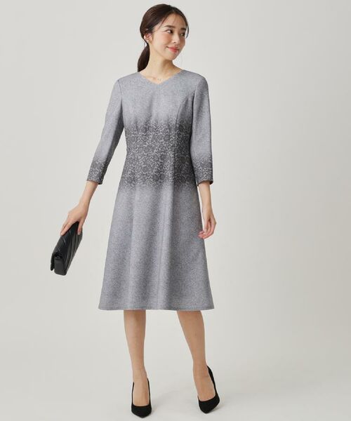 COUP DE CHANCE / クードシャンス ミニ丈・ひざ丈ワンピース | 【手洗い可／日本製】レース柄プリントワンピース | 詳細7