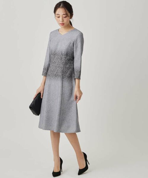 COUP DE CHANCE / クードシャンス ミニ丈・ひざ丈ワンピース | 【手洗い可／日本製】レース柄プリントワンピース | 詳細8