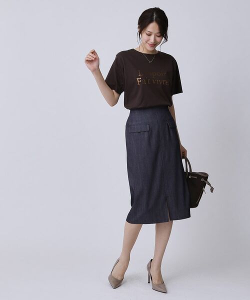 COUP DE CHANCE / クードシャンス スカート | 【手洗い可/日本製】デニム風ナロータイトスカート | 詳細11