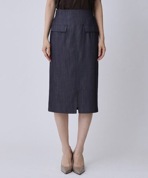 COUP DE CHANCE / クードシャンス スカート | 【手洗い可/日本製】デニム風ナロータイトスカート | 詳細13