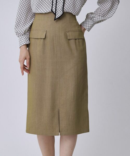 COUP DE CHANCE / クードシャンス スカート | 【手洗い可/日本製】デニム風ナロータイトスカート(キャメルブラウン(041))