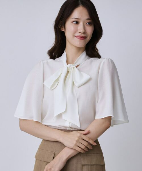 COUP DE CHANCE / クードシャンス シャツ・ブラウス | 【手洗い可／日本製】ボウタイブラウス | 詳細1
