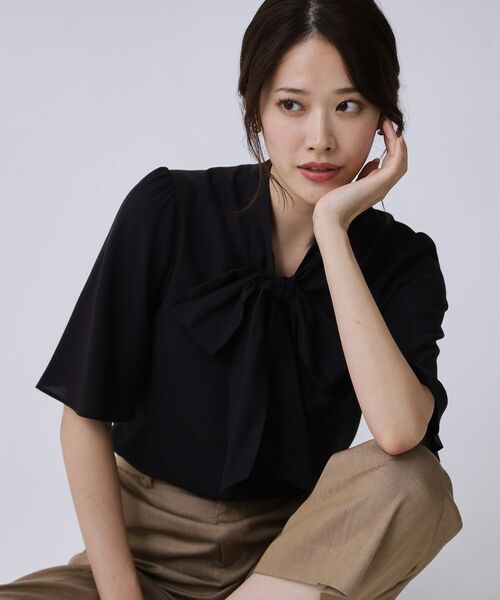 COUP DE CHANCE / クードシャンス シャツ・ブラウス | 【手洗い可／日本製】ボウタイブラウス | 詳細6