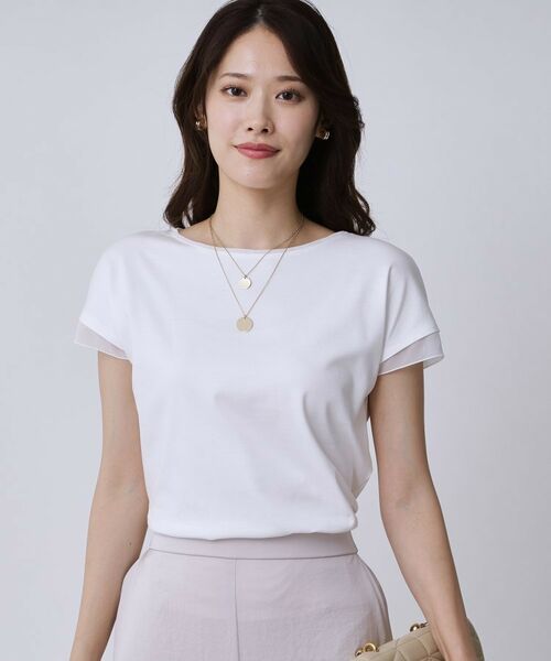 COUP DE CHANCE / クードシャンス カットソー | 【手洗い可/日本製】シンプルジャージカットソー(ホワイト(001))