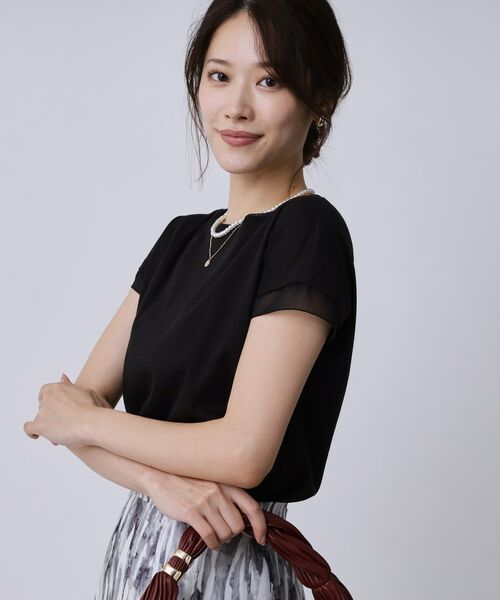 COUP DE CHANCE / クードシャンス カットソー | 【手洗い可/日本製】シンプルジャージカットソー(ブラック(019))