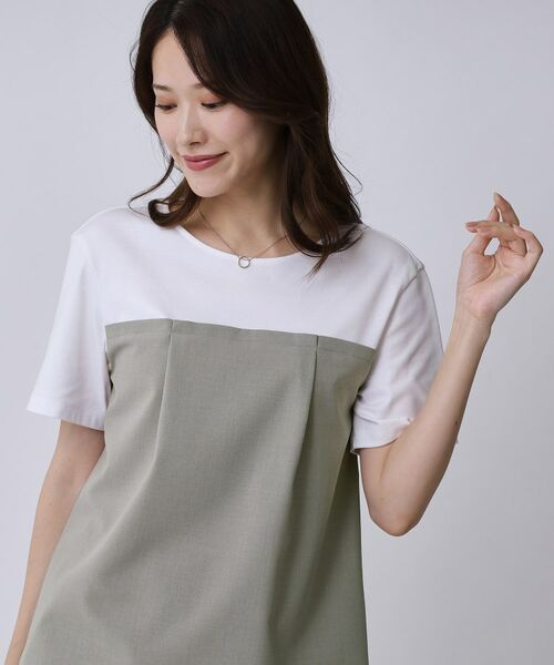 COUP DE CHANCE / クードシャンス カットソー | 【手洗い可/セットアップ可】レイヤード風カットソー | 詳細1