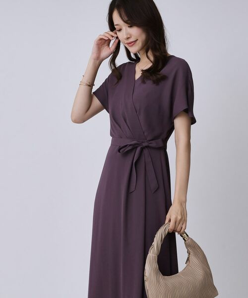 COUP DE CHANCE / クードシャンス ロング・マキシ丈ワンピース | 【手洗い可/日本製】カシュクール風ワンピース | 詳細2