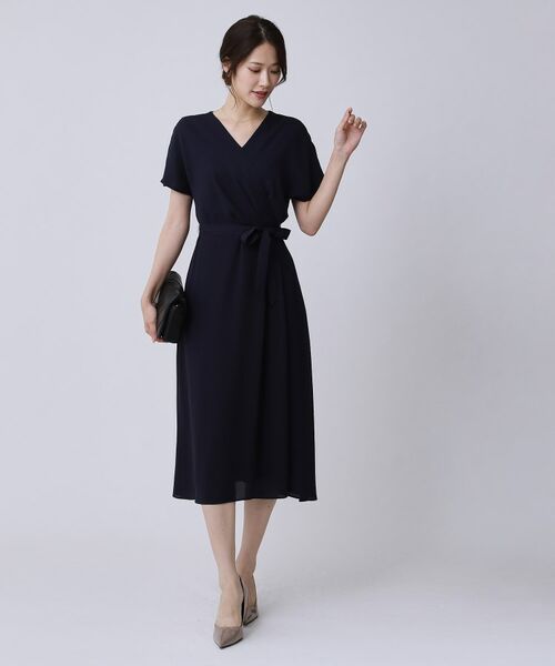 COUP DE CHANCE / クードシャンス ロング・マキシ丈ワンピース | 【手洗い可/日本製】カシュクール風ワンピース | 詳細5