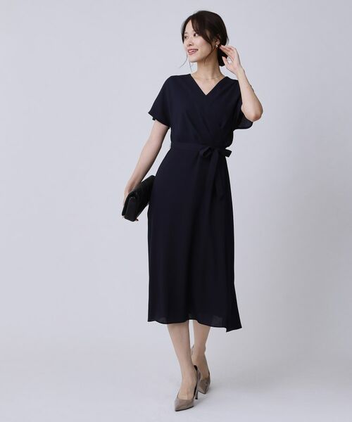 COUP DE CHANCE / クードシャンス ロング・マキシ丈ワンピース | 【手洗い可/日本製】カシュクール風ワンピース | 詳細6