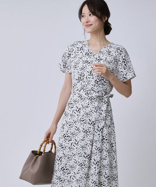 COUP DE CHANCE / クードシャンス ロング・マキシ丈ワンピース | 【手洗い可/日本製】カシュクール風ワンピース | 詳細8