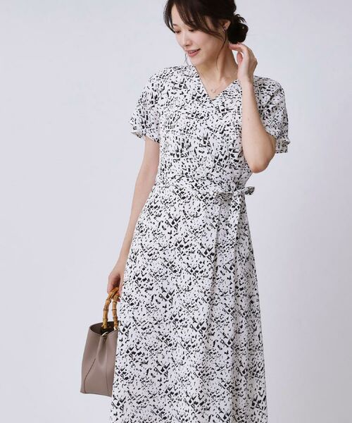 COUP DE CHANCE / クードシャンス ロング・マキシ丈ワンピース | 【手洗い可/日本製】カシュクール風ワンピース | 詳細9