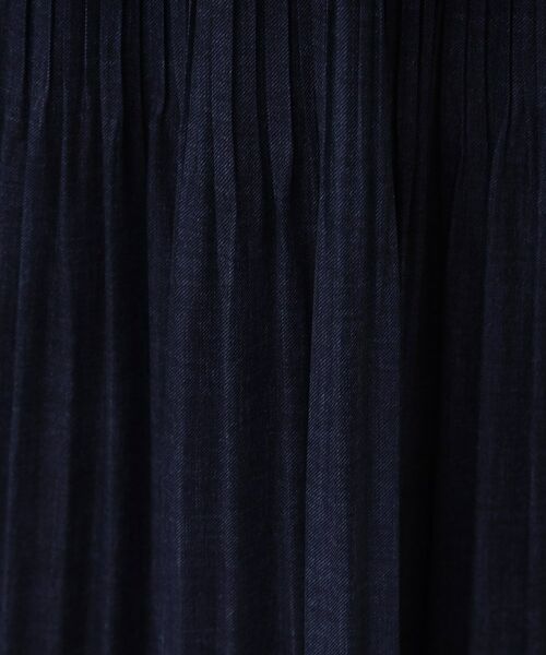 COUP DE CHANCE / クードシャンス ロング・マキシ丈スカート | 【手洗い可／ウエストゴム】デニム柄プリントのプリーツスカート | 詳細17