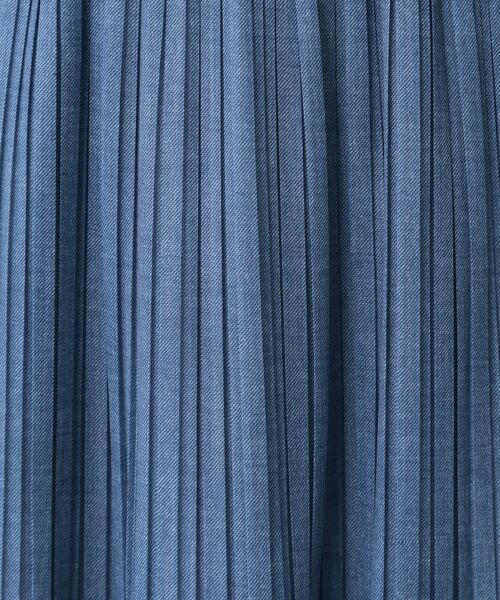 COUP DE CHANCE / クードシャンス ロング・マキシ丈スカート | 【手洗い可／ウエストゴム】デニム柄プリントのプリーツスカート | 詳細8