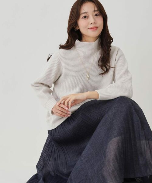 COUP DE CHANCE / クードシャンス ロング・マキシ丈スカート | 【手洗い可／ウエストゴム】デニム柄プリントのプリーツスカート | 詳細9