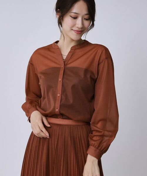 COUP DE CHANCE / クードシャンス シャツ・ブラウス | 【手洗い可】シアーブラウス | 詳細1