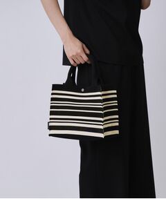 COUP DE CHANCE / クードシャンス トートバッグ | トーンリズムニット／大人ボーダー柄／ニットバック