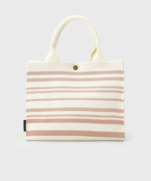 COUP DE CHANCE / クードシャンス トートバッグ | トーンリズムニット／大人ボーダー柄／ニットバック | 詳細10