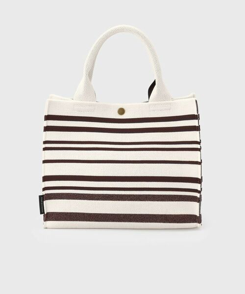 COUP DE CHANCE / クードシャンス トートバッグ | トーンリズムニット／大人ボーダー柄／ニットバック | 詳細11