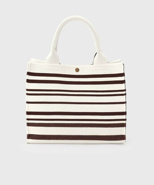 COUP DE CHANCE / クードシャンス トートバッグ | トーンリズムニット／大人ボーダー柄／ニットバック | 詳細13