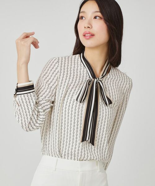 COUP DE CHANCE / クードシャンス シャツ・ブラウス | 【手洗い可/日本製】チェーン柄ブラウス | 詳細1