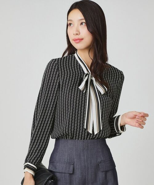 COUP DE CHANCE / クードシャンス シャツ・ブラウス | 【手洗い可/日本製】チェーン柄ブラウス | 詳細10