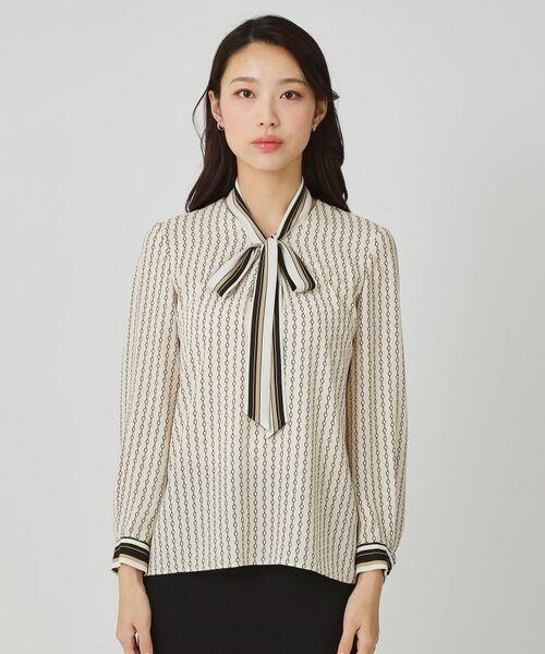 COUP DE CHANCE / クードシャンス シャツ・ブラウス | 【手洗い可/日本製】チェーン柄ブラウス | 詳細19