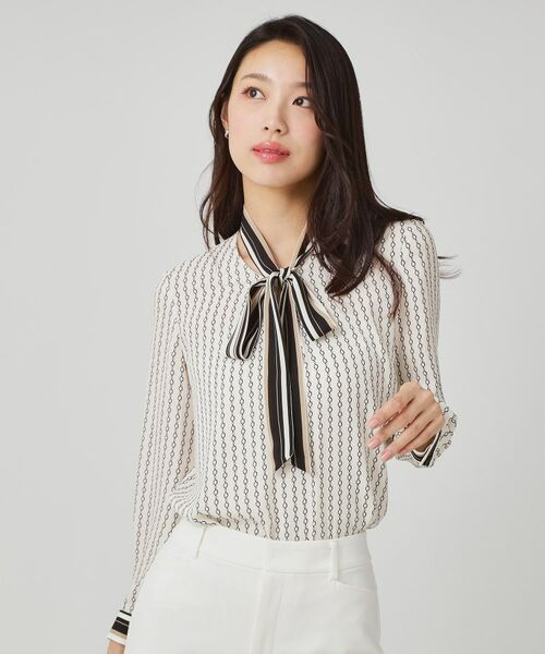 COUP DE CHANCE / クードシャンス シャツ・ブラウス | 【手洗い可/日本製】チェーン柄ブラウス | 詳細2