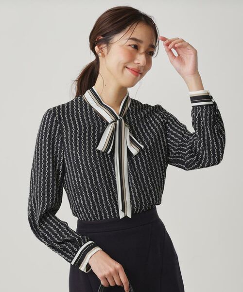 COUP DE CHANCE / クードシャンス シャツ・ブラウス | 【手洗い可/日本製】チェーン柄ブラウス | 詳細5