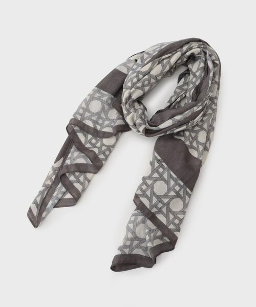 COUP DE CHANCE / クードシャンス マフラー・ショール・スヌード・ストール | 大人モードのモノトーンストール／ジオメトリック柄／ロングストール | 詳細1