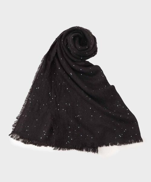 COUP DE CHANCE/クードシャンス スパンコールストール/きらめきを纏う/大人の軽やかストール ブラック(019) 00(FREE) COUP DE CHANCE/クードシャンス スパンコールストール/きらめきを纏う/大人の軽やかストール ブラック(019) 00(FREE)