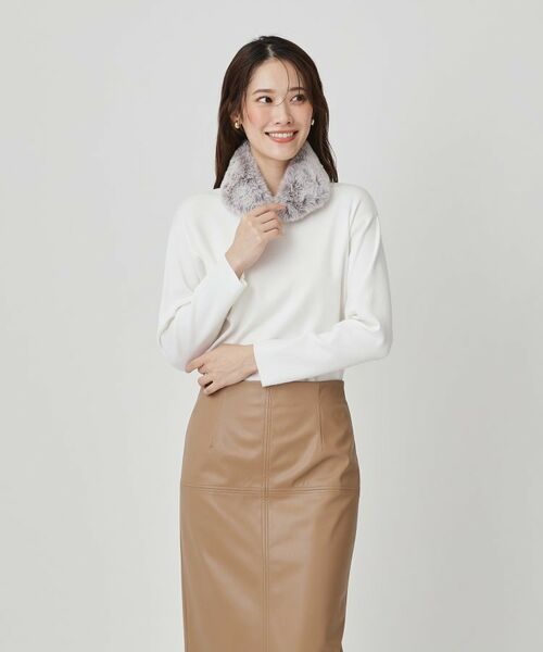 COUP DE CHANCE / クードシャンス マフラー・ショール・スヌード・ストール | エコファーミニ／ワンタッチでつけ外し簡単／ふわふわ暖かい | 詳細6