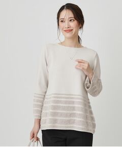 COUP DE CHANCE / クードシャンス ニット・セーター | 【手洗い可／長め丈】ラメフェザーデザインのニットトップス