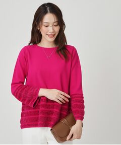 COUP DE CHANCE / クードシャンス ニット・セーター | 【手洗い可／長め丈】ラメフェザーデザインのニットトップス