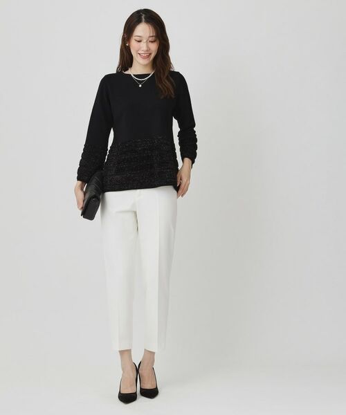 COUP DE CHANCE / クードシャンス ニット・セーター | 【手洗い可／長め丈】ラメフェザーデザインのニットトップス | 詳細11