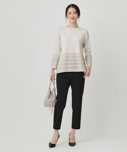 COUP DE CHANCE / クードシャンス ニット・セーター | 【手洗い可／長め丈】ラメフェザーデザインのニットトップス | 詳細6