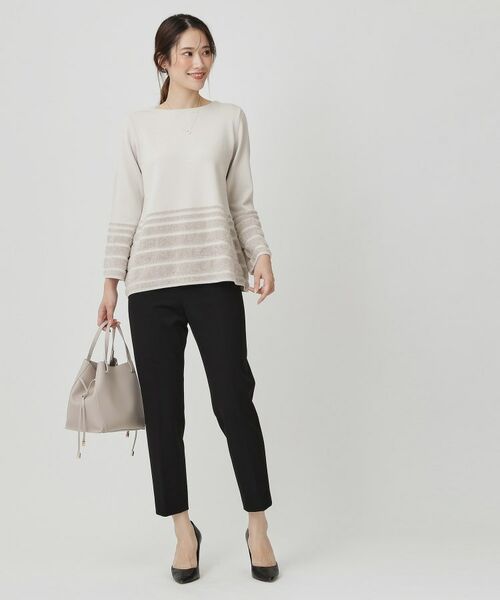 COUP DE CHANCE / クードシャンス ニット・セーター | 【手洗い可／長め丈】ラメフェザーデザインのニットトップス | 詳細7