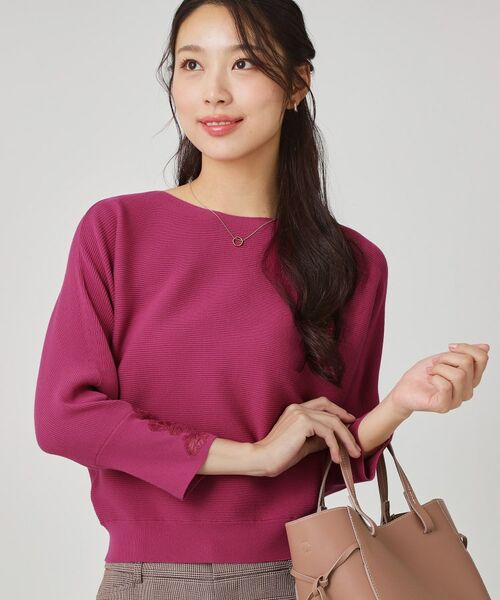 COUP DE CHANCE / クードシャンス ニット・セーター | 【手洗い可】オーガンジー刺しゅうニットトップス | 詳細13