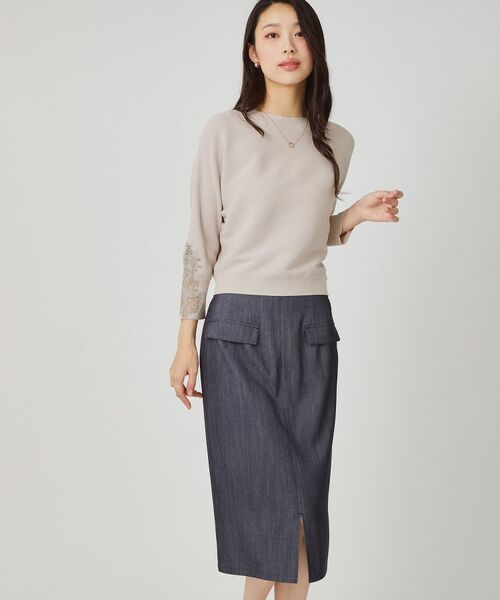 COUP DE CHANCE / クードシャンス ニット・セーター | 【手洗い可】オーガンジー刺しゅうニットトップス | 詳細5