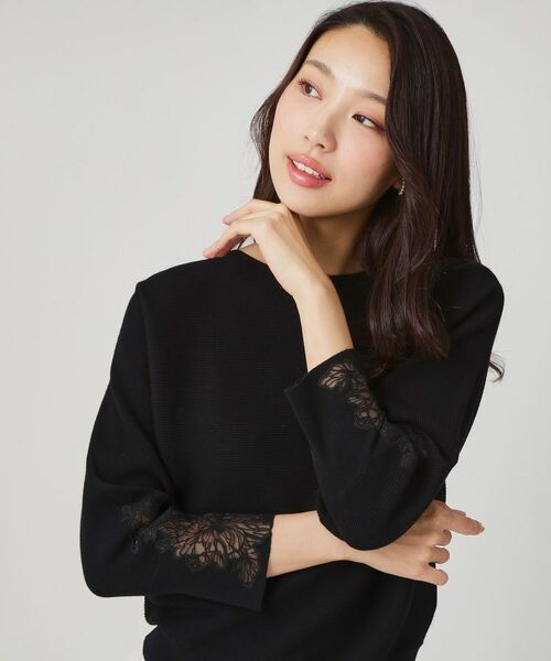 COUP DE CHANCE / クードシャンス ニット・セーター | 【手洗い可】オーガンジー刺しゅうニットトップス | 詳細9