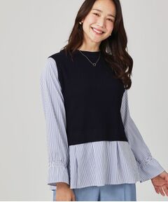 COUP DE CHANCE / クードシャンス ニット・セーター | 【手洗い可】重ね着風ニットトップス