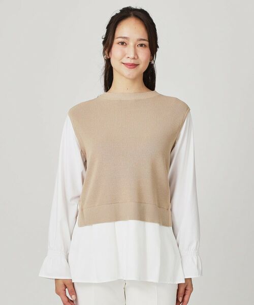 COUP DE CHANCE / クードシャンス ニット・セーター | 【手洗い可】重ね着風ニットトップス | 詳細13