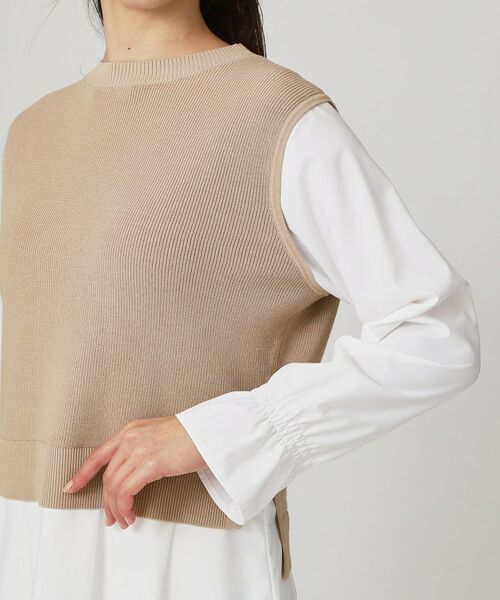 COUP DE CHANCE / クードシャンス ニット・セーター | 【手洗い可】重ね着風ニットトップス | 詳細17