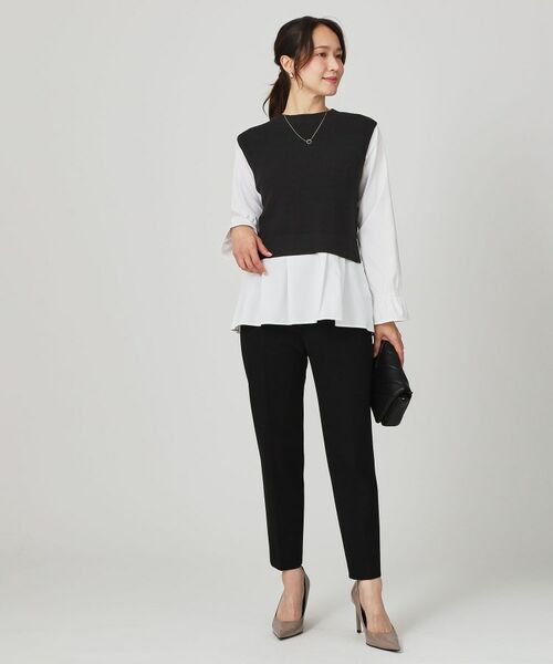 COUP DE CHANCE / クードシャンス ニット・セーター | 【手洗い可】重ね着風ニットトップス | 詳細3