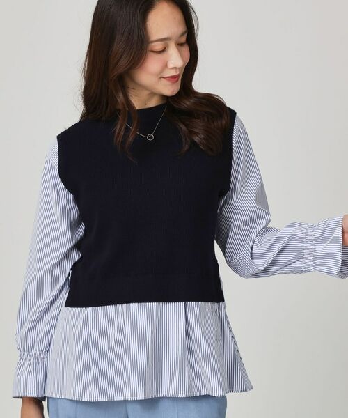 COUP DE CHANCE / クードシャンス ニット・セーター | 【手洗い可】重ね着風ニットトップス | 詳細5