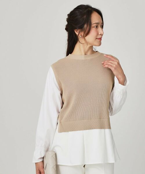 COUP DE CHANCE / クードシャンス ニット・セーター | 【手洗い可】重ね着風ニットトップス | 詳細9