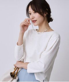 COUP DE CHANCE / クードシャンス カットソー | 【手洗い可／日本製／ジャージ素材／セットアップ可】ラメ意匠素材トップス