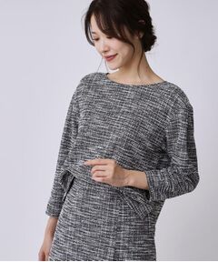 COUP DE CHANCE / クードシャンス カットソー | 【手洗い可／日本製／ジャージ素材／セットアップ可】ラメ意匠素材トップス